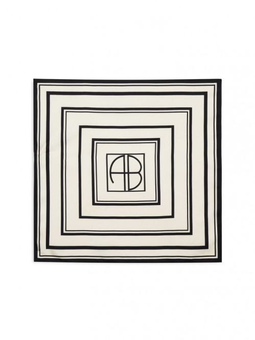 York scarf ivory black 