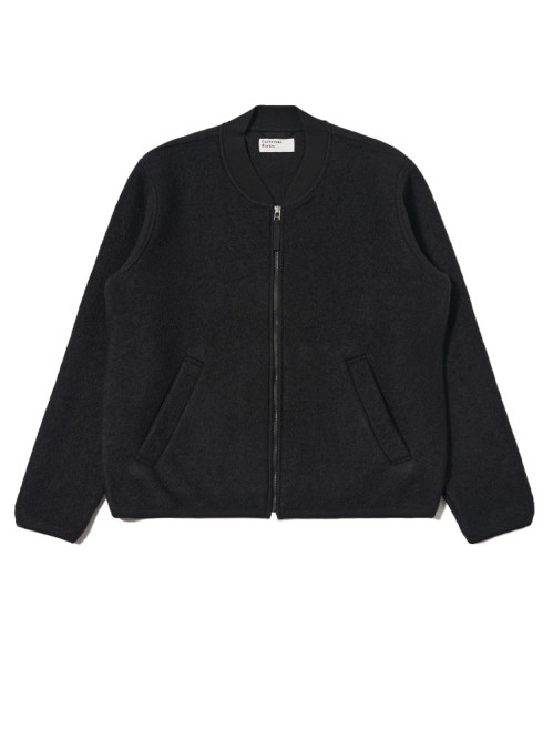 Zip bomber wool fleece black 