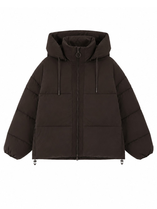 Zonza puffer jacket dk brown 