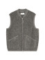 Zip waistcoat wool fleece grey marl 