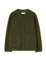 Cardigan wool fleece olive 