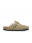 Boston shearling suede sandals taupe 