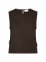 Svetlana linen top dk brown 