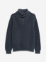 Pigment dye half zip pullover moonshadow 