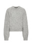 3d flower knit lt grey melange 