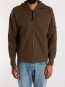 Diagonal raised fleece full zip ivy green 