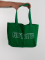 Canvas shopper w logo green OS