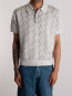 D mirror monogram knit polo shirt grey 