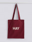 Hay tote bag burgundy 