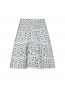 Alett dot flower skirt blue 