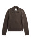 Anholt lambswool polo pullover brown 