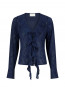 Anika burnout blouse navy 