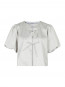 Aska dull satin blouse light grey S