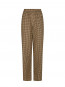 Astra check pants brown M