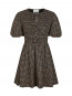 Auda check smock dress black L