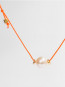 Big pearl necklace neon orange 