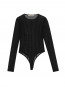 Bodysuit with cutlines black 