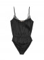 Body with lace edge black 