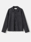Boiled wool overshirt dk grey mel 