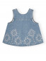 Broderie anglaise denim top lt blue 
