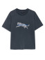 Cade t-shirt leopard washed black S