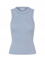 Callis-m connor knit top steel blue 