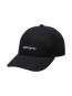 Canvas script cap black 