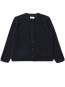 Cardigan wool fleece navy 