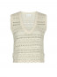 Catana crochet knit top creme 