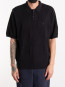SS checker polo shirt black 