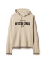 College knit wool hoodie dusty beige 