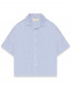Construction buttonshirt blue white 