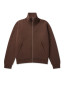Core zip-up sweater dk brown 