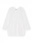 Cotton poplin square-neck mini dress bright wht S