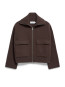Cotton wool knit jacket claystone 