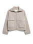 Cotton wool knit jacket dk honey mel 