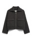 Cotton wool knit jacket steel mel XS