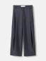 Cropped melange wide-pleat pants navy mel 36