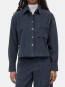 Cropped oversized shirt storm blue 