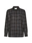 Dalma flannel check shirt warm grey 