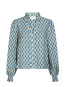 Delsie print blouse smoke blue 