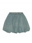 Denim balloon skirt beige blue denim 