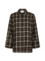 Dita flannel check shirt dk taupe 