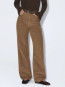 Donna high relaxed jeans washed khaki cord 