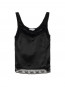 Double lace top black 