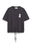 Drawstring t-shirt dark steel 