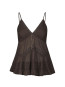 Elvena s voile top dark brown 