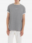 Embroidered relaxed t-shirt grey mel 