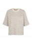 Emrys-m betsy stripe t-shirt fossil sugar 