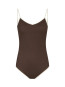 Felice solid contrast swimsuit dark brown 